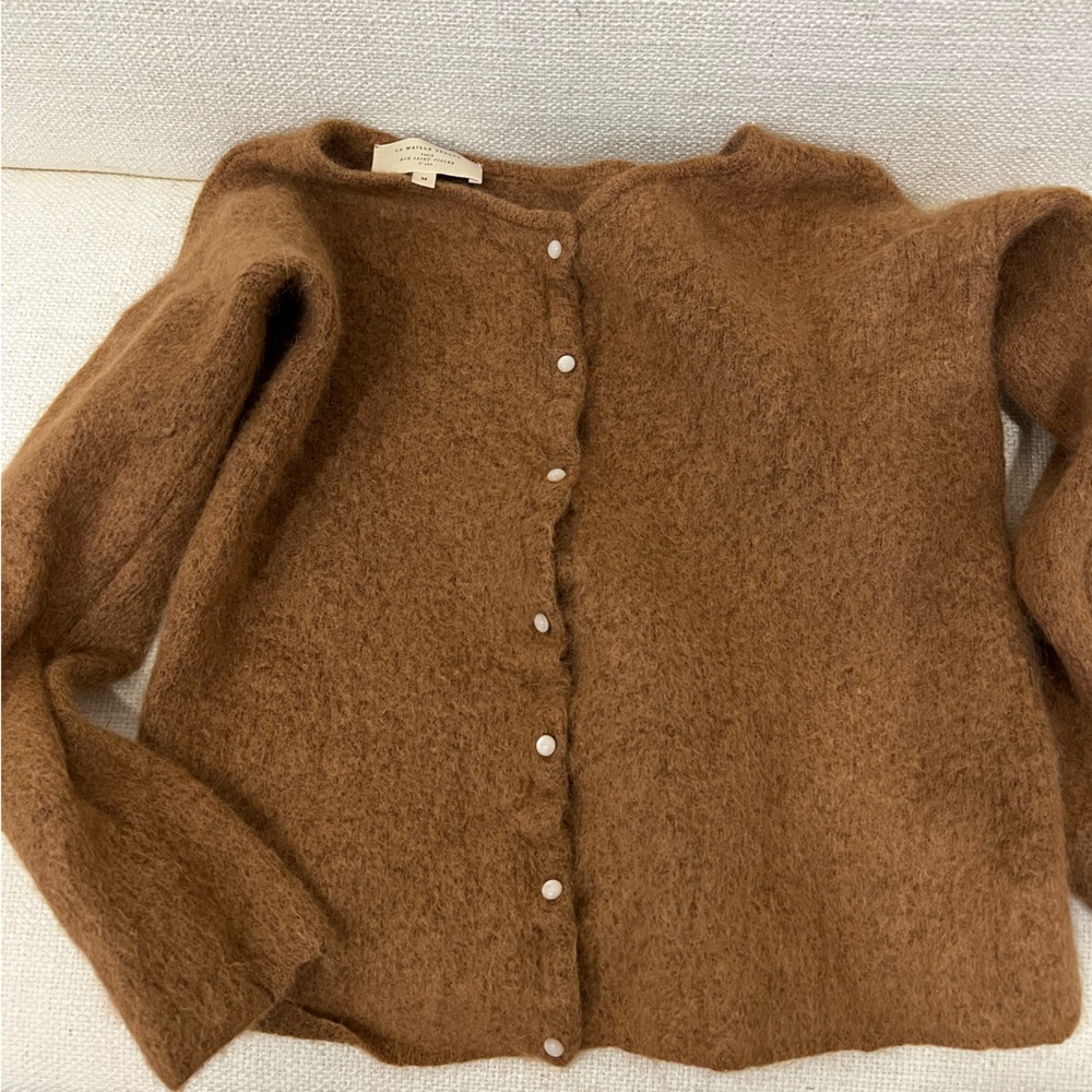Sezane Gaspard Cardigan- Camel